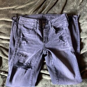 american eagle, patched rips